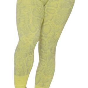 Bombshell Sportswear Yellow Snake Print Leggings
